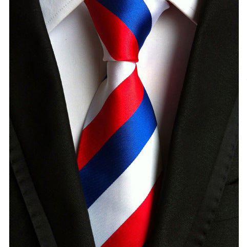Corbata Ejecutiva de Seda Jacquard a Rayas Grandes - Image 8