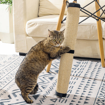 Rascador Portátil para Gatos con Juguete Interactivo