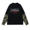 Playera Suelta de Manga Larga con Parches de Camuflaje para Hombre