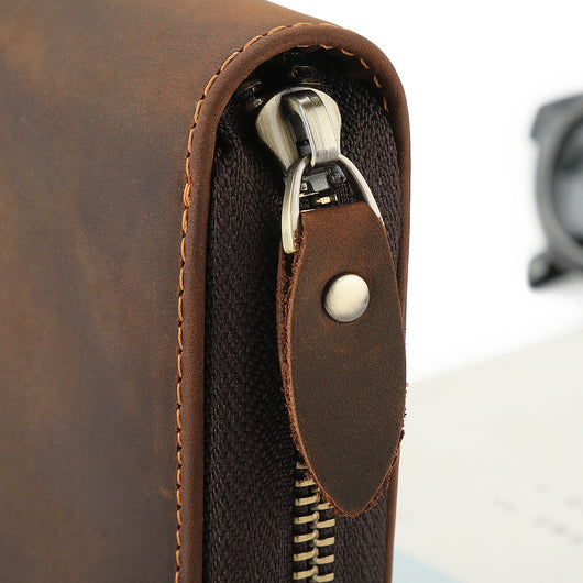 Bolsa de Cuero Genuino para Hombre Estilo Retro Clásico con Gran Capacidad - Image 23