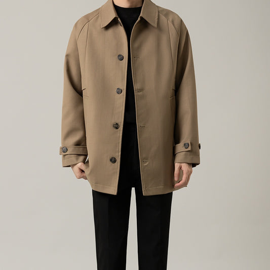 Chaqueta Suelta de Solapa para Hombre - Corte Medio