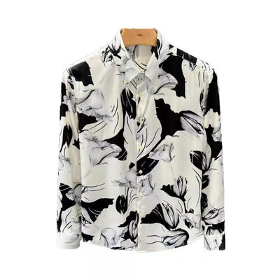Camisa Estampada Floral Slim Fit de Manga Larga para Hombre - Image 19
