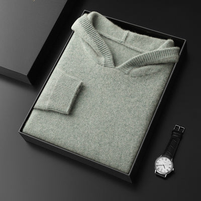 Suéter Hoodie de Cachemira Grueso Holgado para Hombre - Image 7