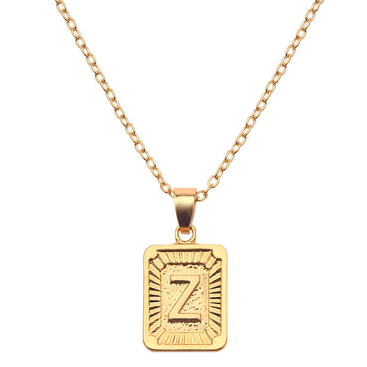 Collar con Dije de Letra del Alfabeto Inglés - Image 51