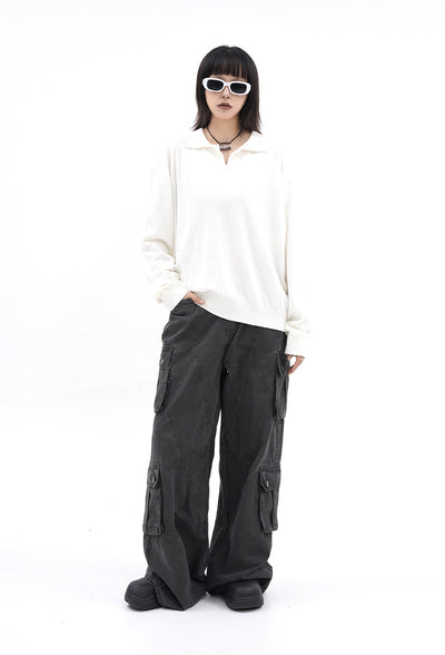 Polo Boutique de Manga Larga con Solapa para Hombre y Mujer - Otoño e Invierno - Image 12