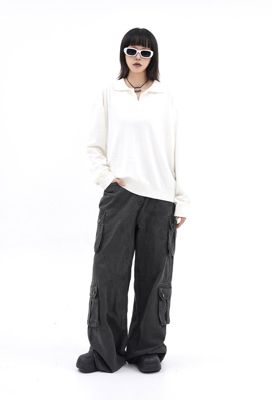 Polo Boutique de Manga Larga con Solapa para Hombre y Mujer - Otoño e Invierno - Image 12