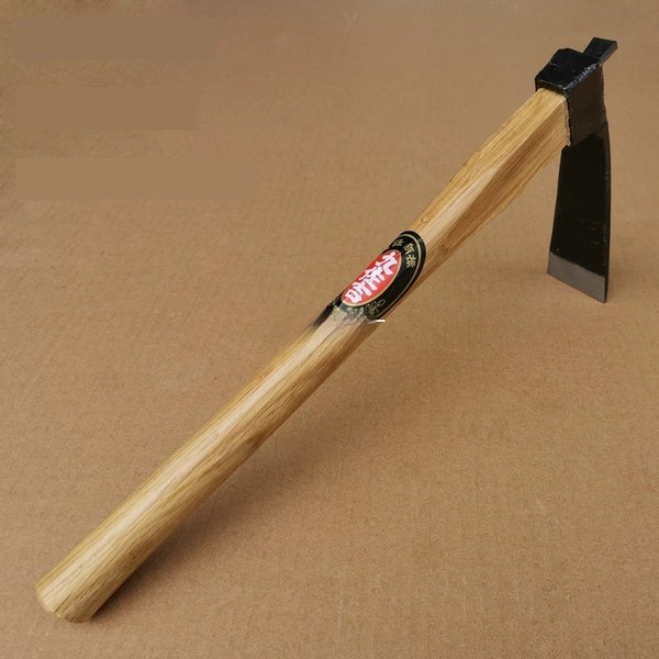 Azada Forjada Pequeña con Mango de Madera - Herramienta de Jardinería Profesional