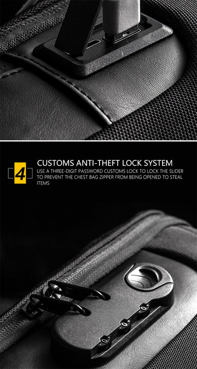 Bolsa Cruzada Antirrobo para Hombre - Mochila Mensajero de Seguridad - Image 16