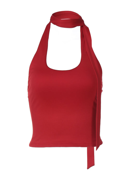 Vestido Halter Backless Sensual con Cintas - Ajuste Slim - Image 8