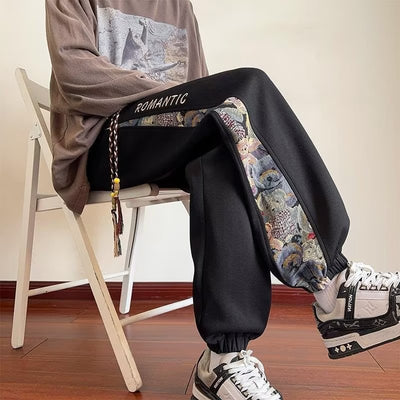Pantalones Largos Estampados Holgados para Hombre - Image 4