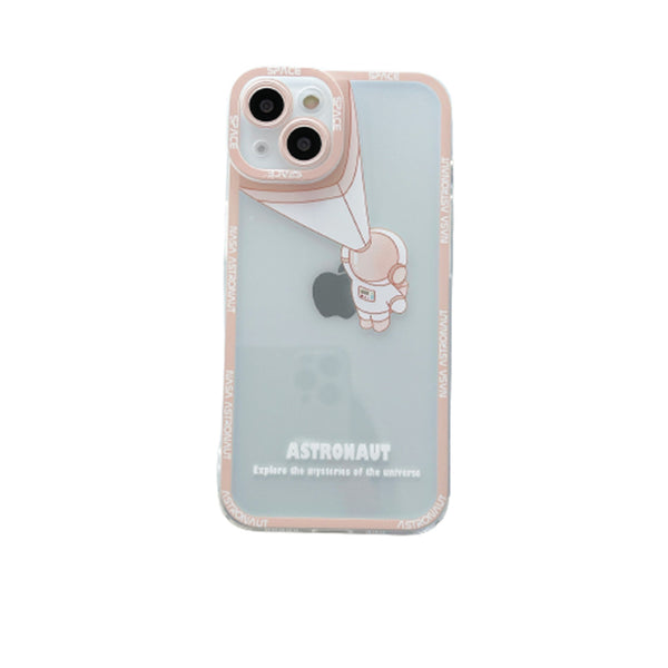 Funda Transparente para Celular con Diseño de Astronauta en Silicona