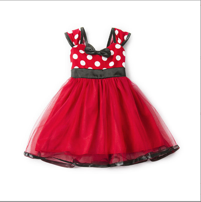 Vestido Princesa sin Mangas con Lunares y Moño - Image 6