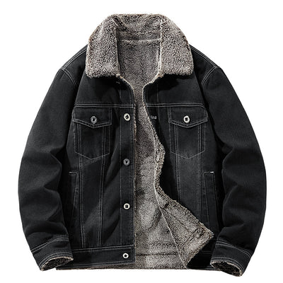 Sudadera de Mezclilla Forrada en Polar - Abrigo Grueso y Cálido para Hombre - Image 6