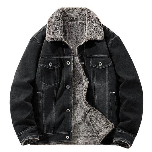 Sudadera de Mezclilla Forrada en Polar - Abrigo Grueso y Cálido para Hombre - Image 6