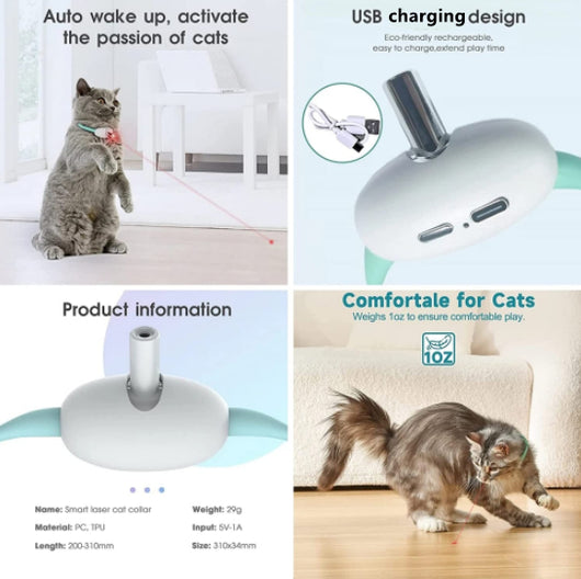 Collar Láser Interactivo Automático para Gatos con Carga USB - Image 13