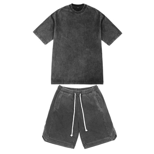 Conjunto de Camiseta y Shorts de Algodón Puro para Ejercicio y Casual - Image 5
