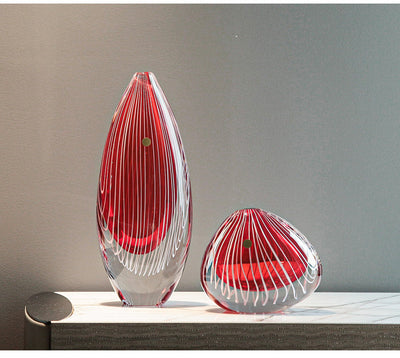 Jarrón de Cristal Grueso Tallado para Arreglos Florales - Image 15