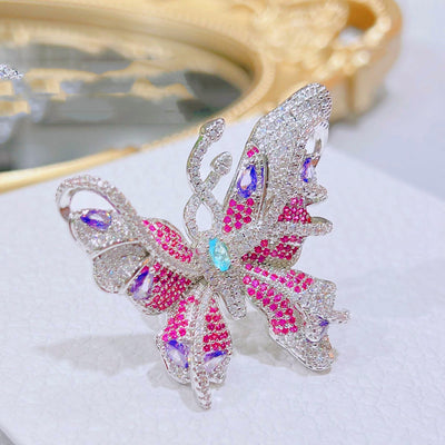 Anillo Mariposa Púrpura Lavanda de Lujo - Image 8