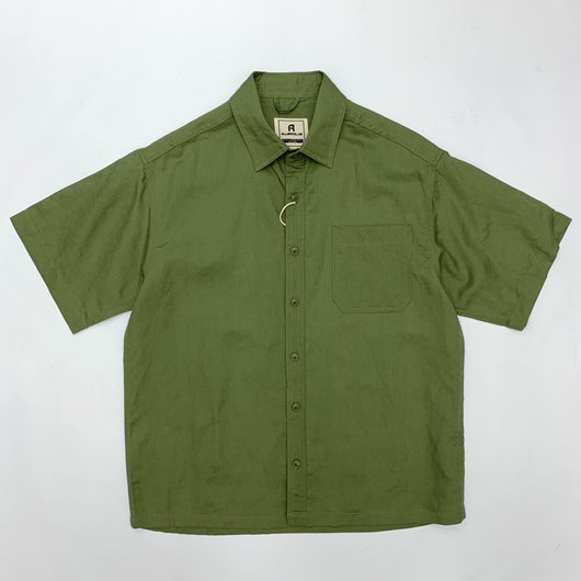 Camisa Retro Japonesa de Lino y Algodón de Manga Corta con Dobladillo Plano - Image 10