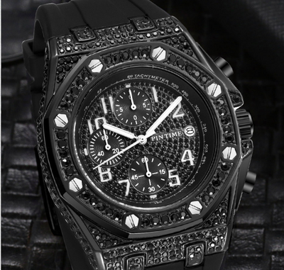 Reloj Cronógrafo de Lujo con Diamantes y Esfera Grande - Image 8