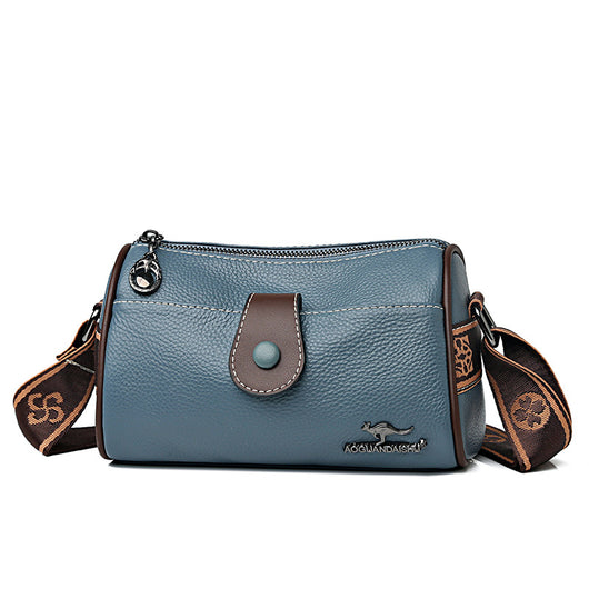 Bolso Bandolera de Cuero Minimalista Retro para Mujer - Image 5