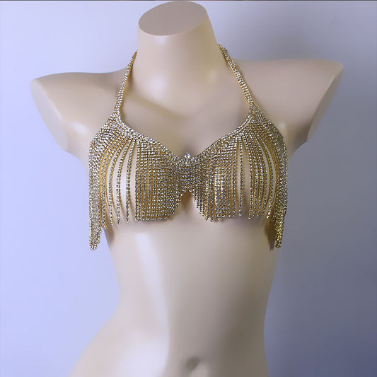Cadena Corporal de Strass con Borlas para Fiesta y Noche - Image 2