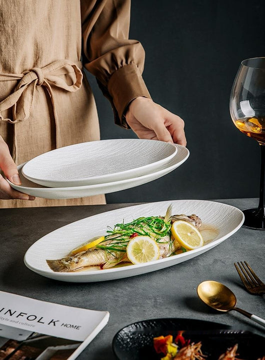 Plato Ovalado de Cerámica para Pescado - Image 18