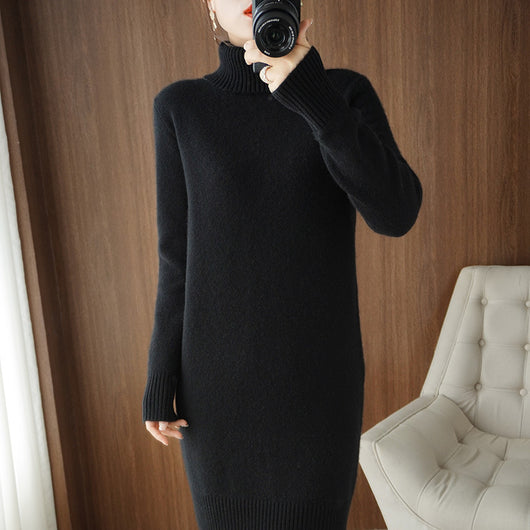 Falda Larga de Lana Otoño Invierno con Blusa Base Térmica para Mujer - Image 13