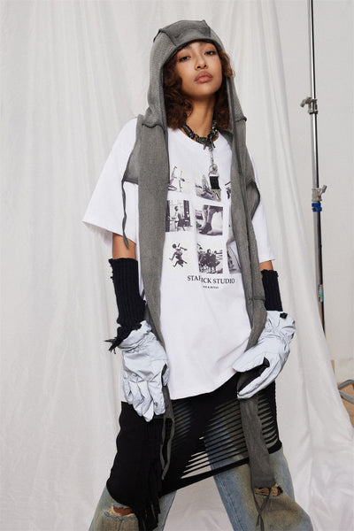 Camiseta Estampada Jiugongge de Manga Corta para Hombre - Image 10