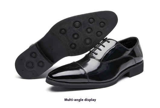 Zapatos Oxford de Cuero Charol con Punta Fina - Calzado Ejecutivo para Hombre - Image 20