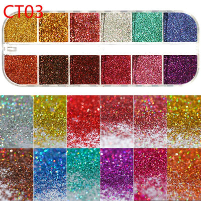 Pegatinas de Uñas Láser Efecto Espejo Candy - Diseño Sinfónico Brillante - Image 15