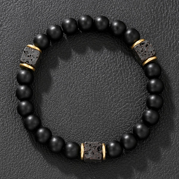 Pulsera de Piedra Volcánica para Hombre - Diseño Vintage Europeo y Americano - Image 11