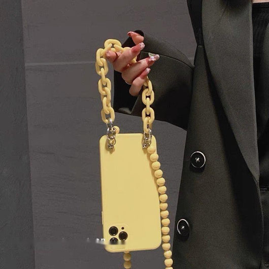 Funda Amarilla para Teléfono con Cadena de Cuentas - Image 5