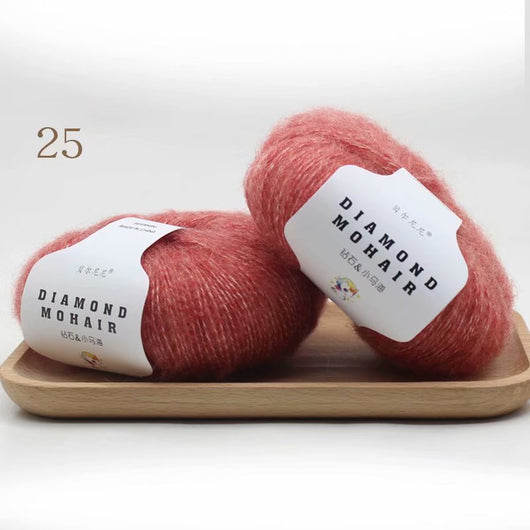 Bufanda Chal de Mohair Tejida a Mano Sudafricana Premium con Ovillo de Lana DIY - Image 74