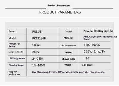 Lámpara de Escritorio LED 26cm con Pinza Ajustable - Image 12
