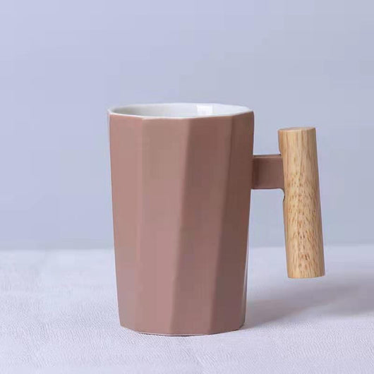 Taza de Cerámica Recta con Asa de Madera - Image 20