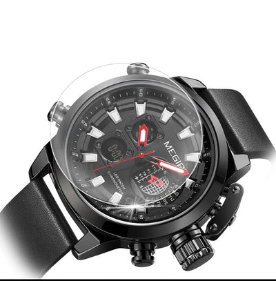 Reloj de Pulsera Inteligente con Alarma Luminosa y Correa de Cuero - Image 4
