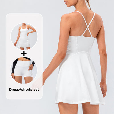 Conjunto Deportivo 2 Piezas: Falda Tenis Yoga y Short Fitness de Alto Estiramiento - Image 6