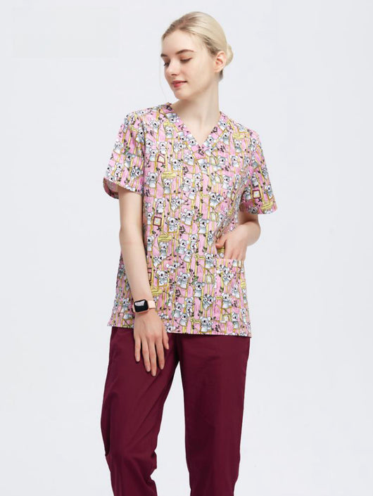 Uniforme Quirúrgico Unisex en Algodón Poliéster Estampado - Image 3