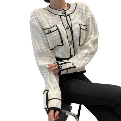 Cardigan de Lana Tejido con Combinación de Colores - Image 9