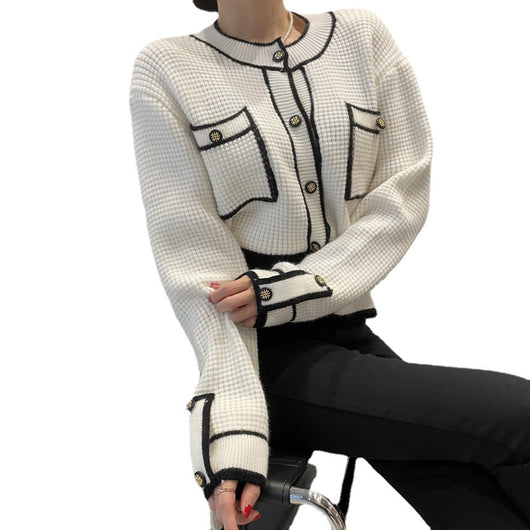 Cardigan de Lana Tejido con Combinación de Colores - Image 9