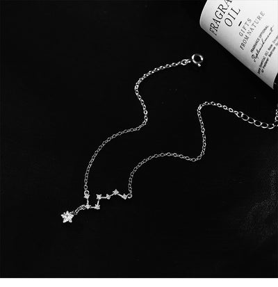 Pulsera de Tobillo Plata Esterlina Diseño Exclusivo Serie Mori - Constelación Gran Osa