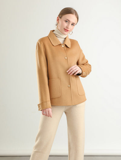 Abrigo Polo Cuello Clásico Mujer - Colores Sólidos Otoño Invierno - Image 11