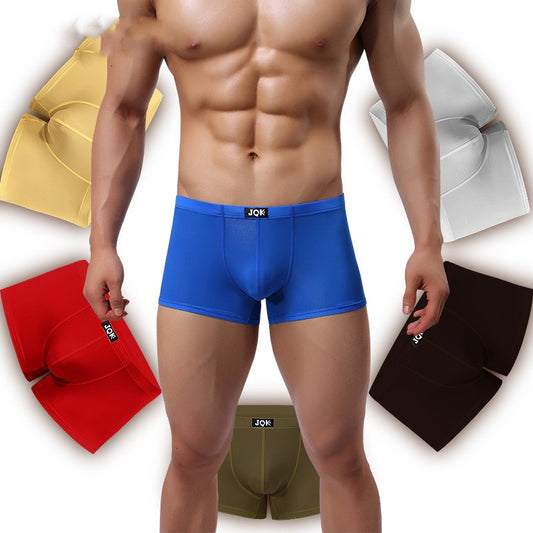 Bóxer Tipo Seda Fría de Cintura Baja para Hombre - Diseño Ultrafino