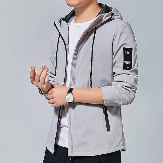 Chaqueta Casual Slim Fit con Capucha Elástica para Hombre - Image 4