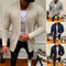 Men's Striped Knit Cardigan - Versatile Casual Style
