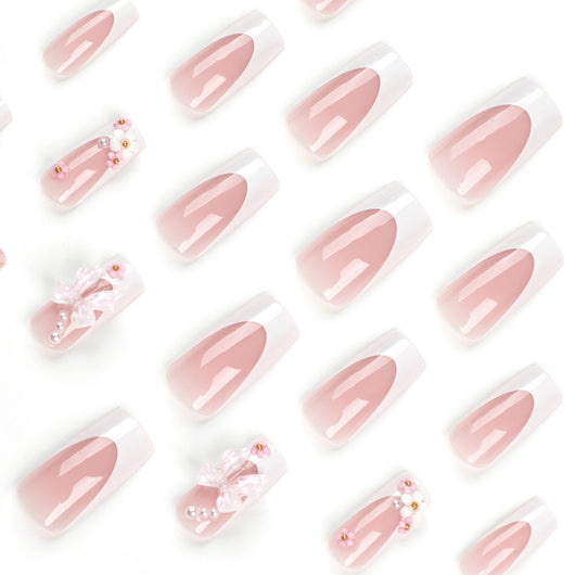 Manicura Elegante con Moños - Diseño Femenino y Sofisticado - Image 5