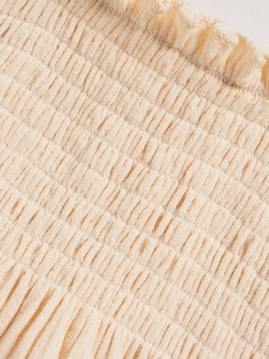 Pantalones de Suspensores Beige en Algodón para Niñas - Image 3