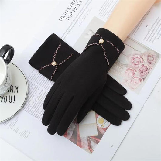 Guantes de Gamuza Aterciopelada para Mujer - Abrigo Otoño Invierno - Image 5