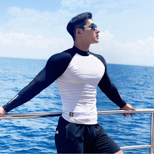 Playera Slim Fit Contraste de Colores para Hombre - Image 2